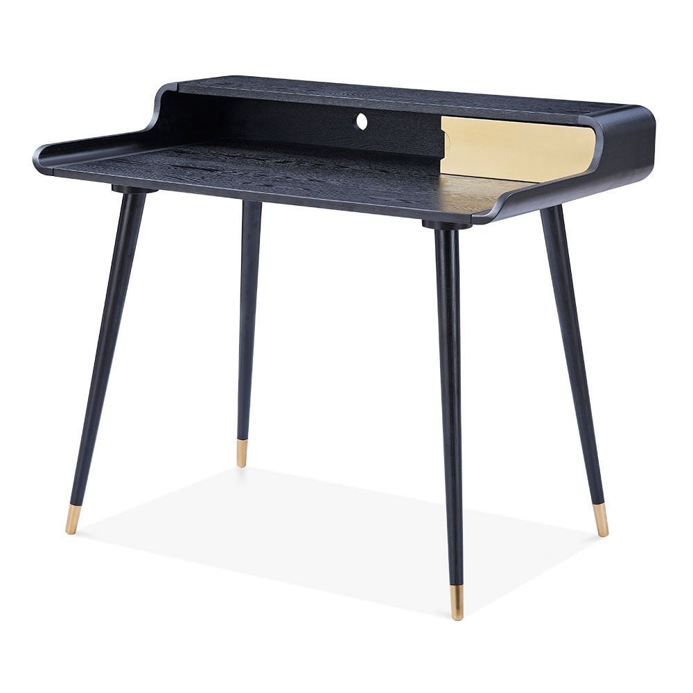 Astrid Home Office Desk Black And Gold